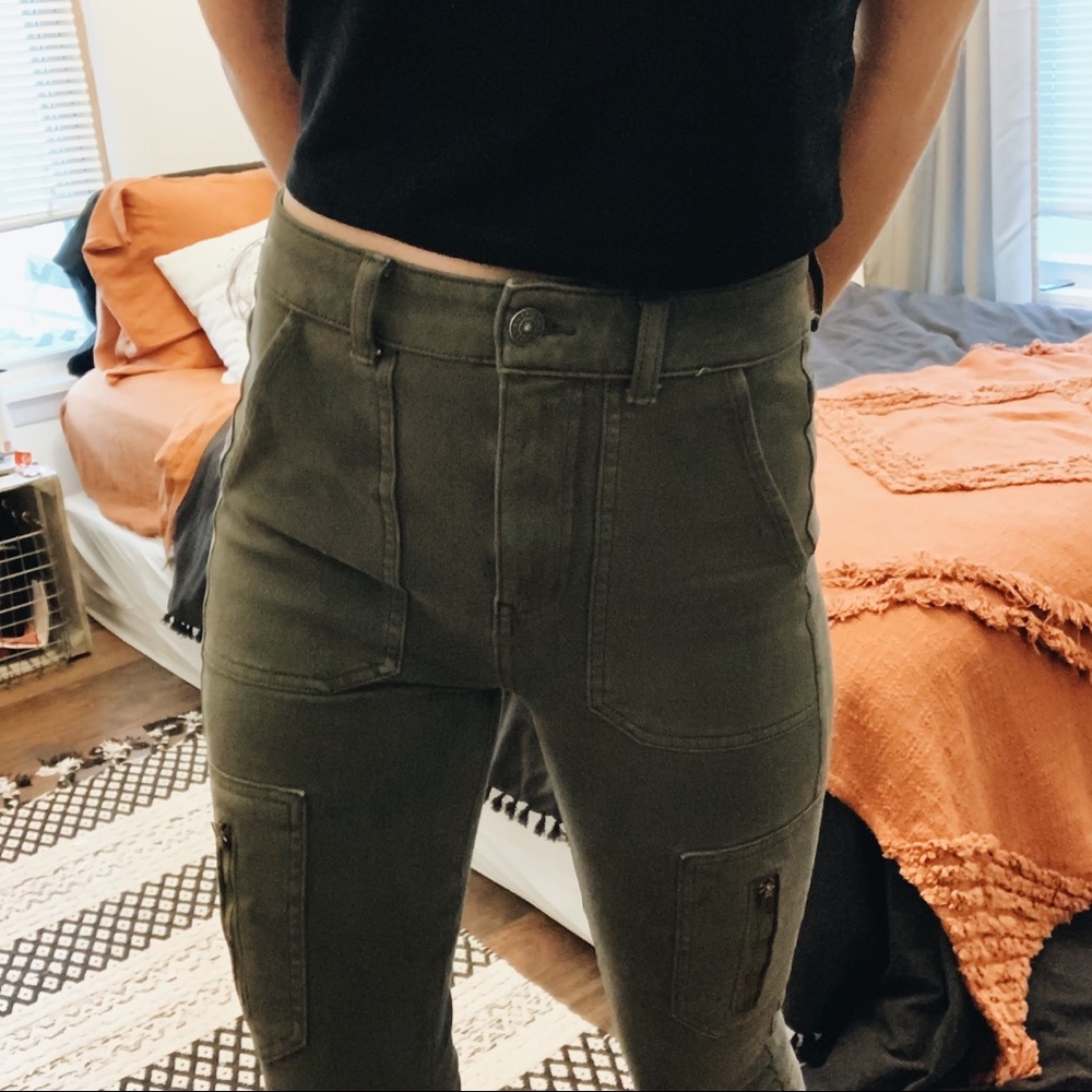 American Eagle Outfitters High Rise Green Jegging